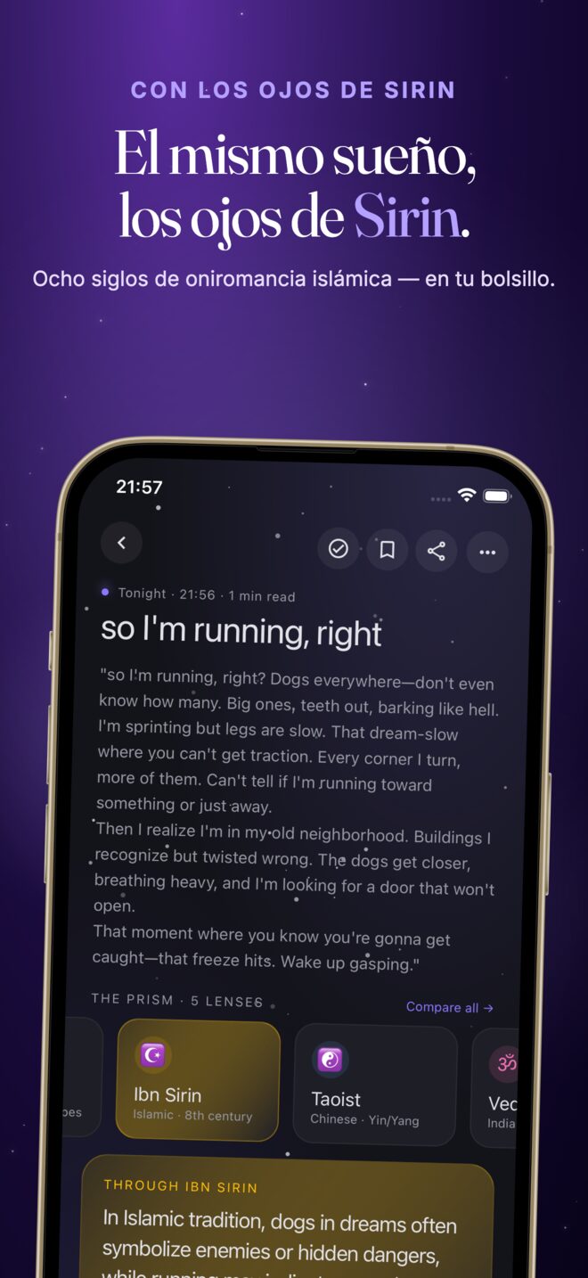 El mismo sueño con los ojos de Ibn Sirin, con los símbolos que reconoció la app.